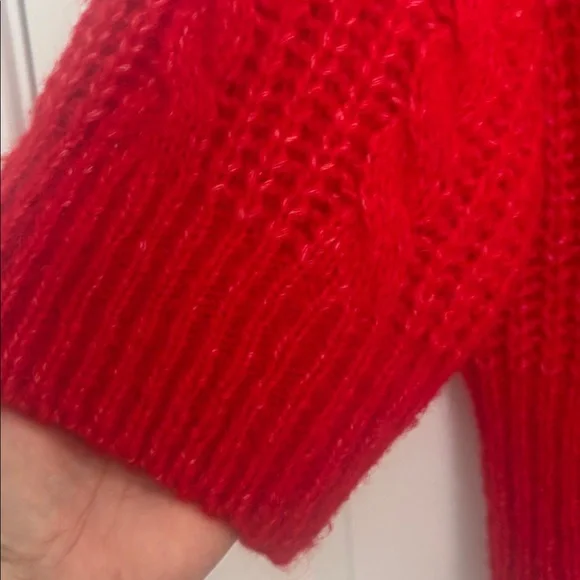 Rouge Paris Gorgeous Red Button-Up Cardigan Size 40 USA Size 8 - Picture 4 of 6